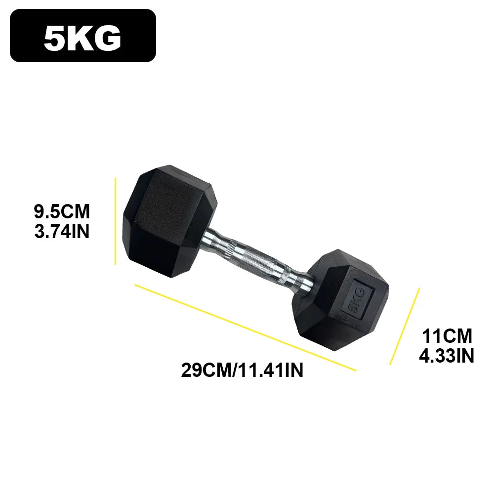 2pc 2.5kg/ 5kg/7.5kg Hexagon Dumbbells