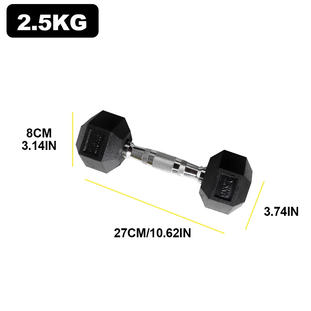 2pc 2.5kg/ 5kg/7.5kg Hexagon Dumbbells